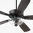 Quorum Ovation Clear/Seeded Bowl Ceiling Fan, Matte Black