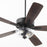 Quorum Ovation Clear/Seeded Bowl Ceiling Fan, Matte Black