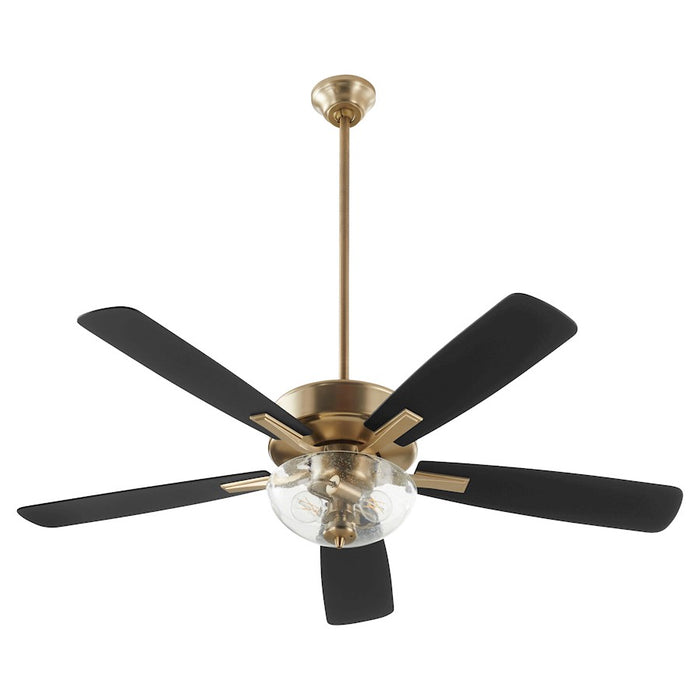 Quorum Ovation Ceiling Fan, Aged Brass