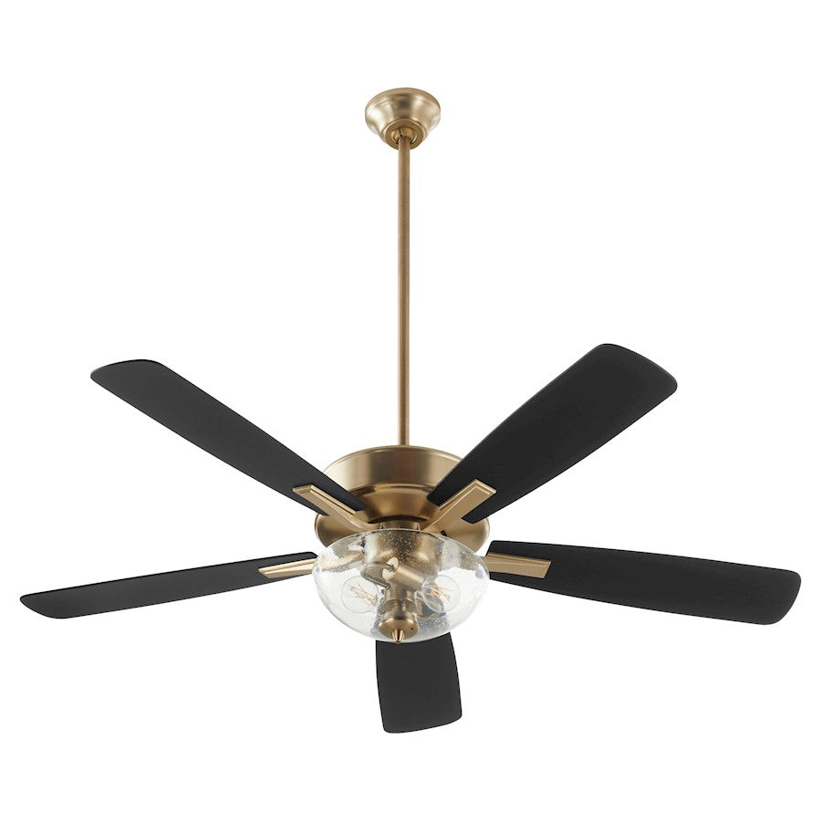 Quorum Ovation Ceiling Fan, Aged Brass