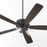 Quorum Ovation 3Lt Clear/Seeded Ceiling Fan, Matte Black