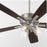 Quorum Ovation 3Lt Clear/Seeded Ceiling Fan, Satin Nickel