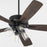 Quorum Ovation 4Lt Clear/Seeded Ceiling Fan, Matte Black