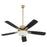 Quorum Ovation Opal Ceiling Fan, Aged Brass
