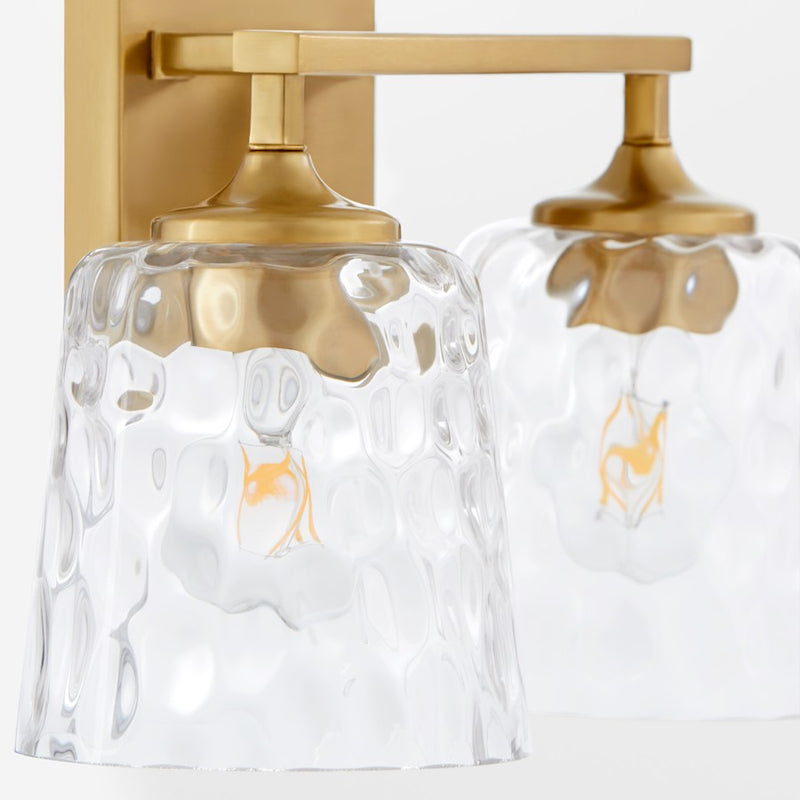 Quorum Eldorado 2Lt Vanity, Aged Brass
