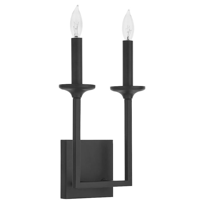 Quorum Eldorado 2 Light Wall Mount, Matte Black