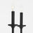 Quorum Eldorado 2 Light Wall Mount, Matte Black