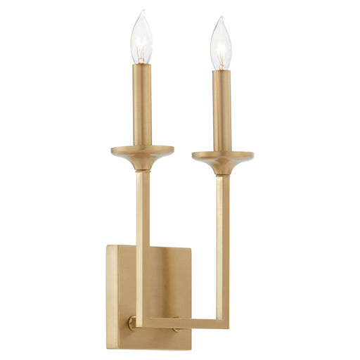 Quorum Eldorado 2Lt Wall Mount, Aged Brass