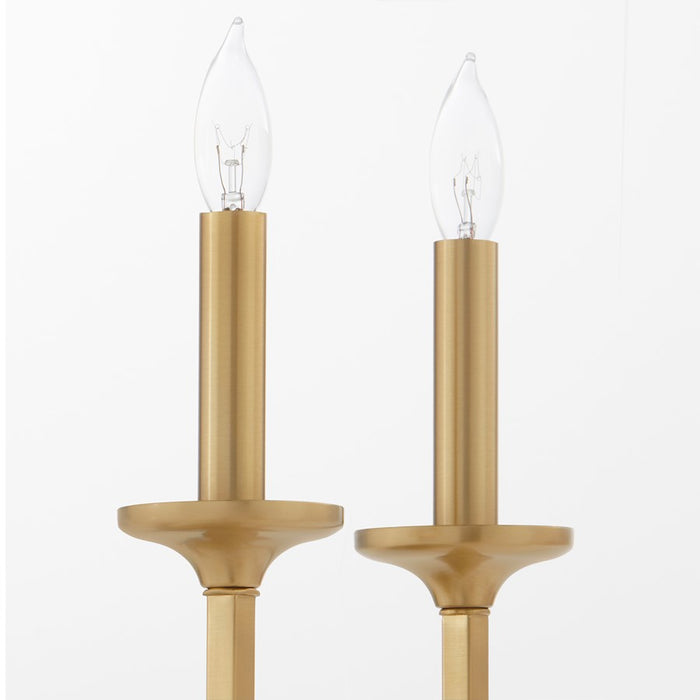 Quorum Eldorado 2Lt Wall Mount, Aged Brass