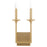 Quorum Eldorado 2Lt Wall Mount, Aged Brass