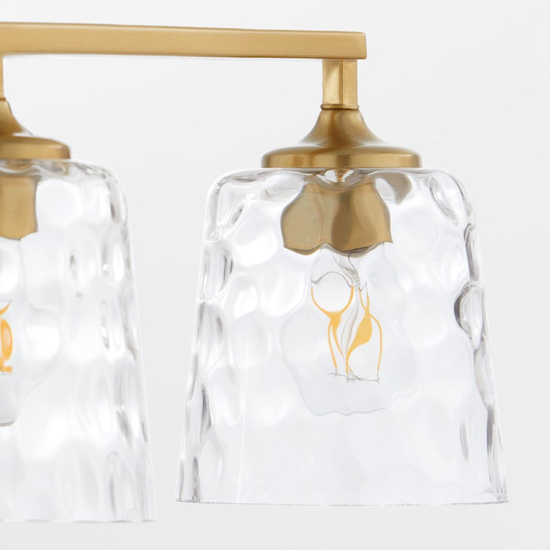 Quorum Eldorado 3Lt Vanity, Aged Brass