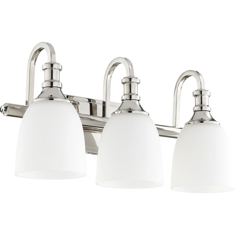Quorum Richmond 3 Light 20.25' Vanity, Polished Nickel