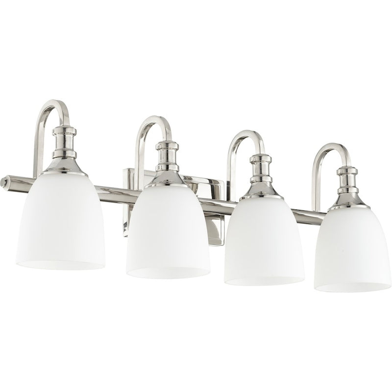 Quorum Richmond 4 Light 27.75' Vanity, Polished Nickel