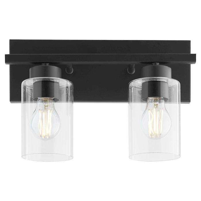 Quorum Carter 2Lt Vanity, Matte Black/Clear