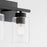 Quorum Carter 2Lt Vanity, Matte Black/Clear