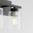 Quorum Carter 2Lt Vanity, Matte Black/Clear