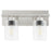 Quorum Carter 2Lt Vanity, Satin Nickel/Clear