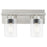 Quorum Carter 2Lt Vanity, Satin Nickel/Clear