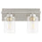 Quorum Carter 2Lt Vanity, Satin Nickel/Clear