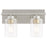 Quorum Carter 2Lt Vanity, Satin Nickel/Clear