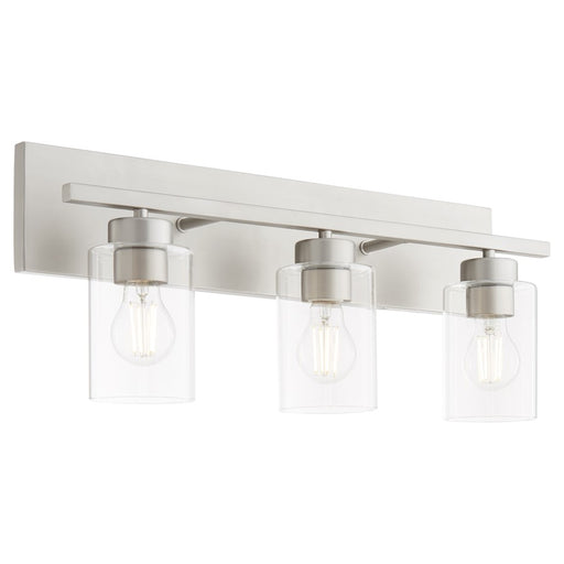 Quorum Carter 3Lt Vanity, Satin Nickel/Clear