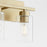 Quorum Carter 3Lt Vanity, Aged Brass/Clear