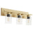 Quorum Carter 3Lt Vanity, Aged Brass/Clear