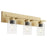 Quorum Carter 3Lt Vanity, Aged Brass/Clear