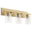 Quorum Carter 3Lt Vanity, Aged Brass/Clear