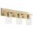Quorum Carter 3Lt Vanity, Aged Brass/Clear