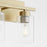 Quorum Carter 3Lt Vanity, Aged Brass/Clear