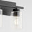 Quorum Carter 4Lt Vanity, Matte Black/Clear