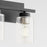 Quorum Carter 4Lt Vanity, Matte Black/Clear