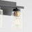 Quorum Carter 4Lt Vanity, Matte Black/Clear