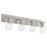 Quorum Carter 4Lt Vanity, Satin Nickel/Clear