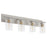 Quorum Carter 4Lt Vanity, Satin Nickel/Clear