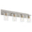 Quorum Carter 4Lt Vanity, Satin Nickel/Clear