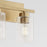 Quorum Carter 4Lt Vanity, Aged Brass/Clear