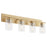 Quorum Carter 4Lt Vanity, Aged Brass/Clear