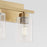 Quorum Carter 4Lt Vanity, Aged Brass/Clear