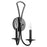Quorum Maryse 2 Light Wall Mount, Matte Black