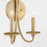 Quorum Maryse 2Lt Wall Mount, Aged Brass