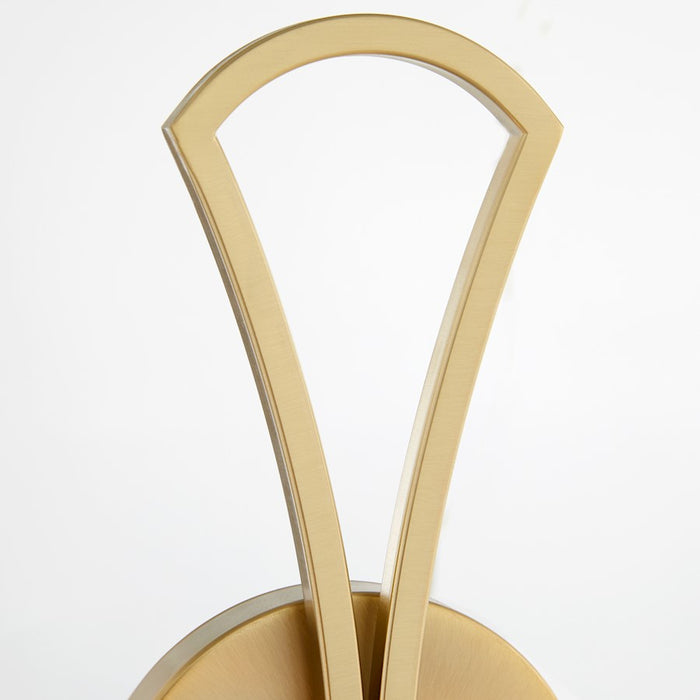 Quorum Maryse 2Lt Wall Mount, Aged Brass