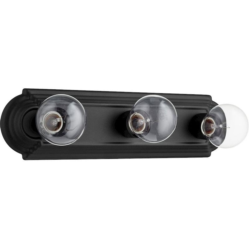 Quorum 3 Light Stepped Vanity, Noir
