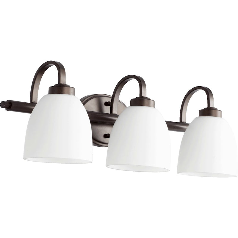 Quorum Reyes 3 Light Vanity Light, Oiled Bronze