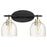 Quorum Espy Vanity, Noir/Aged Brass/Clear
