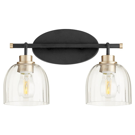 Quorum Espy Vanity, Noir/Aged Brass/Clear