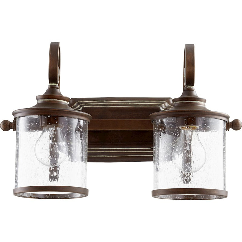 Quorum San Miguel 2 Light 17.5' Vanity, Vintage Copper