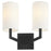Quorum Bolivar 2 Light Wall Mount, Matte Black/White