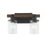 Quorum Alpine 2Lt Vanity, Textured Black Walnut/Clear Seeded